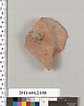 Terracotta fragment of a stamnos (jar), Terracotta, Greek, Attic