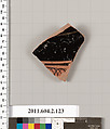 Terracotta fragment of a pelike (jar), Terracotta, Greek, Attic