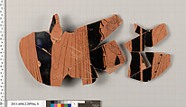 Terracotta fragments of a neck-amphora (jar)?, Terracotta, Greek, Attic