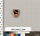 Terracotta fragment of a stamnos (jar), Terracotta, Greek, Attic