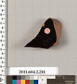 Terracotta fragment of a volute-krater (bowl for mixing wine and water), Terracotta, Greek, Attic