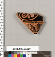 Terracotta fragment of a stamnos (jar), Terracotta, Greek, Attic