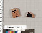 Terracotta fragments of a stamnos (jar), Terracotta, Greek, Attic