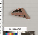 Terracotta fragment of a column-krater (bowl for mixing wine and water), Terracotta, Greek, Attic