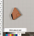 Terracotta fragment of a column-krater (bowl for mixing wine and water), Terracotta, Greek, Attic