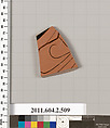 Terracotta fragment of a column-krater (bowl for mixing wine and water), Terracotta, Greek, Attic