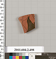 Terracotta fragment of a column-krater (bowl for mixing wine and water), Terracotta, Greek, Attic