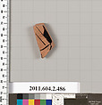 Terracotta fragment of a column-krater (bowl for mixing wine and water), Terracotta, Greek, Attic