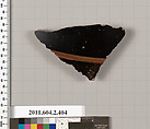 Terracotta fragment of a column-krater (bowl for mixing wine and water), Terracotta, Greek, Attic