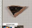 Terracotta fragment of a column-krater (bowl for mixing wine and water), Terracotta, Greek, Attic