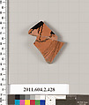 Terracotta fragment of a column-krater (bowl for mixing wine and water), Terracotta, Greek, Attic