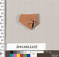 Terracotta fragment of a column-krater (bowl for mixing wine and water), Terracotta, Greek, Attic