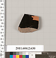 Terracotta fragment of a column-krater (bowl for mixing wine and water), Terracotta, Greek, Attic