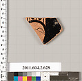 Terracotta fragment of a column-krater (bowl for mixing wine and water), Terracotta, Greek, Attic
