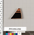 Terracotta fragment of a column-krater (bowl for mixing wine and water), Terracotta, Greek, Attic