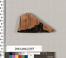 Terracotta fragment of a column-krater (bowl for mixing wine and water), Terracotta, Greek, Attic