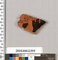 Terracotta fragment of a column-krater (bowl for mixing wine and water), Terracotta, Greek, Attic