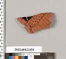 Terracotta fragment of a column-krater (bowl for mixing wine and water), Terracotta, Greek, Attic