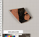 Terracotta fragment of a column-krater (bowl for mixing wine and water), Terracotta, Greek, Attic