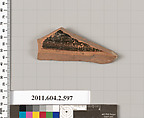 Terracotta fragment of a column-krater (bowl for mixing wine and water), Terracotta, Greek, Attic