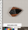 Terracotta fragment of a column-krater (bowl for mixing wine and water), Terracotta, Greek, Attic
