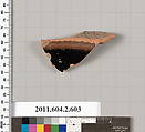 Terracotta fragment of a column-krater (bowl for mixing wine and water), Terracotta, Greek, Attic