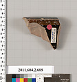 Terracotta fragment of a column-krater (bowl for mixing wine and water), Terracotta, Greek, Attic