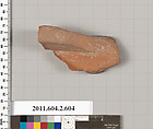 Terracotta fragment of a column-krater (bowl for mixing wine and water), Terracotta, Greek, Attic