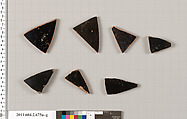 Terracotta fragments of column-kraters (bowls for mixing wine and water), Terracotta, Greek, Attic