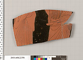 Terracotta fragment of a column-krater (bowl for mixing wine and water), Terracotta, Greek, Attic