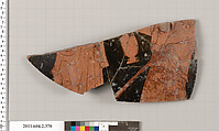 Terracotta fragment of a column-krater (bowl for mixing wine and water), Terracotta, Greek, Attic