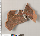 Terracotta fragment of a column-krater (bowl for mixing wine and water), Terracotta, Greek, Attic