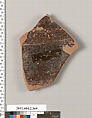 Terracotta fragment of a pelike? (jar), Terracotta, Greek, Attic