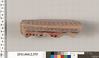 Terracotta fragment of a column-krater (bowl for mixing wine and water), Terracotta, Greek, Attic