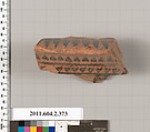 Terracotta fragment of a column-krater (bowl for mixing wine and water), Terracotta, Greek, Attic