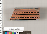 Terracotta fragment of a column-krater (bowl for mixing wine and water), Terracotta, Greek, Attic