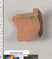 Terracotta fragment of a volute-krater (bowl for mixing wine and water), Terracotta, Greek, Attic