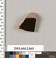Terracotta fragment of a calyx-krater (bowl for mixing wine and water), Terracotta, Greek, Attic