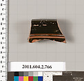 Terracotta fragment of a calyx-krater (bowl for mixing wine and water), Terracotta, Greek, Attic