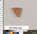 Terracotta fragment of a bell-krater (bowl for mixing wine and water), Terracotta, Greek, Attic