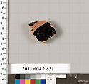 Terracotta fragment of a bell-krater (bowl for mixing wine and water), Terracotta, Greek, Attic