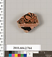 Terracotta fragment of a calyx-krater (bowl for mixing wine and water), Terracotta, Greek, Attic
