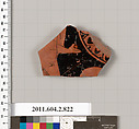 Terracotta fragment of a bell-krater (bowl for mixing wine and water), Terracotta, Greek, Attic