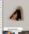 Terracotta fragment of a bell-krater (bowl for mixing wine and water), Terracotta, Greek, Attic