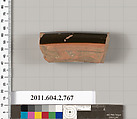 Terracotta fragment of a calyx-krater (bowl for mixing wine and water), Terracotta, Greek, Attic