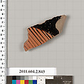 Terracotta fragment of a bell-krater (bowl for mixing wine and water), Terracotta, Greek, Attic
