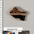Terracotta fragment of a calyx-krater (bowl for mixing wine and water), Terracotta, Greek, Attic