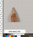 Terracotta fragment of a calyx-krater (bowl for mixing wine and water), Terracotta, Greek, Attic