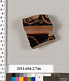 Terracotta fragment of a calyx-krater (bowl for mixing wine and water), Terracotta, Greek, Attic