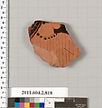 Terracotta fragment of a bell-krater (bowl for mixing wine and water), Terracotta, Greek, Attic